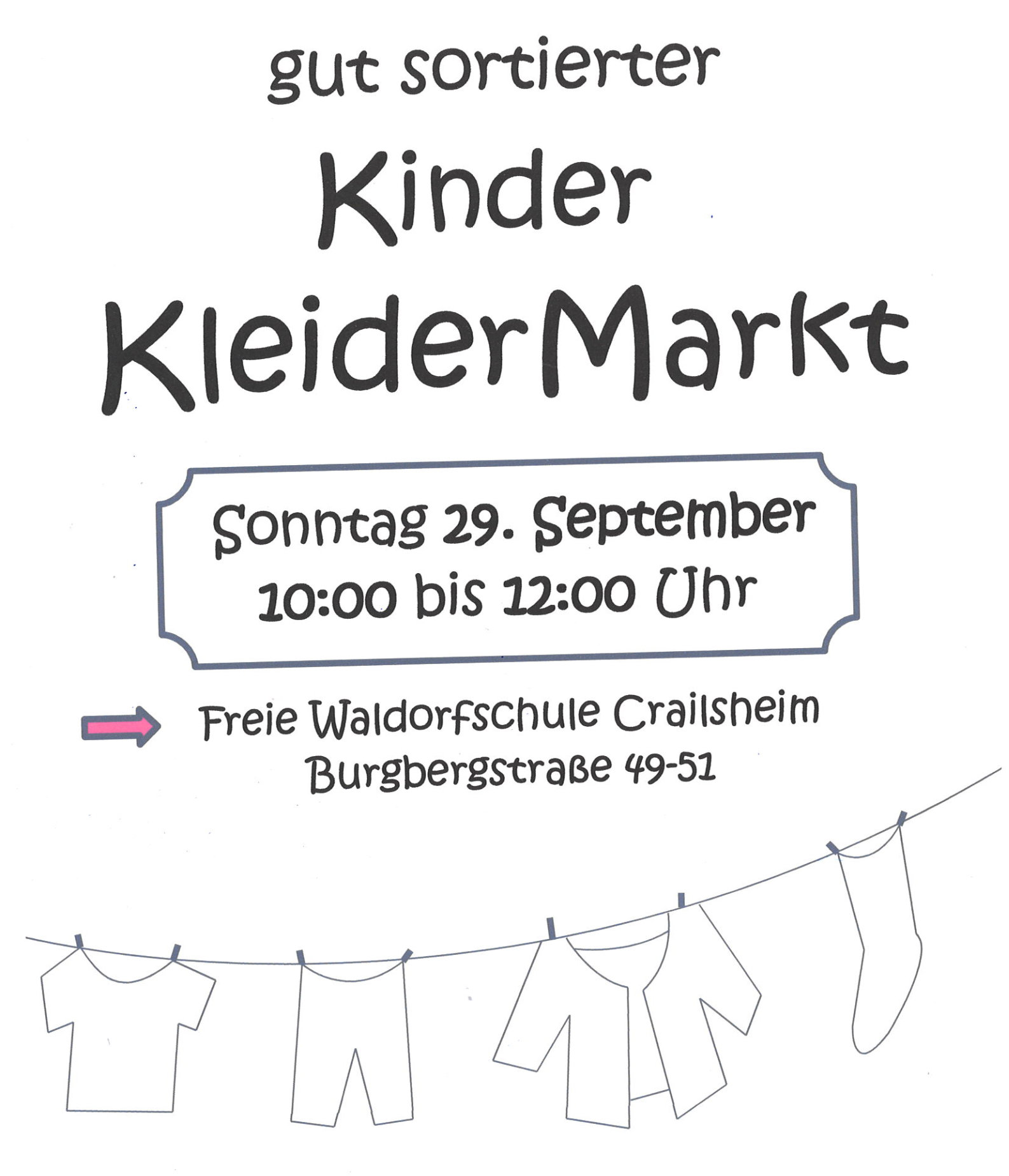 Plakat Kinderkleidermarkt